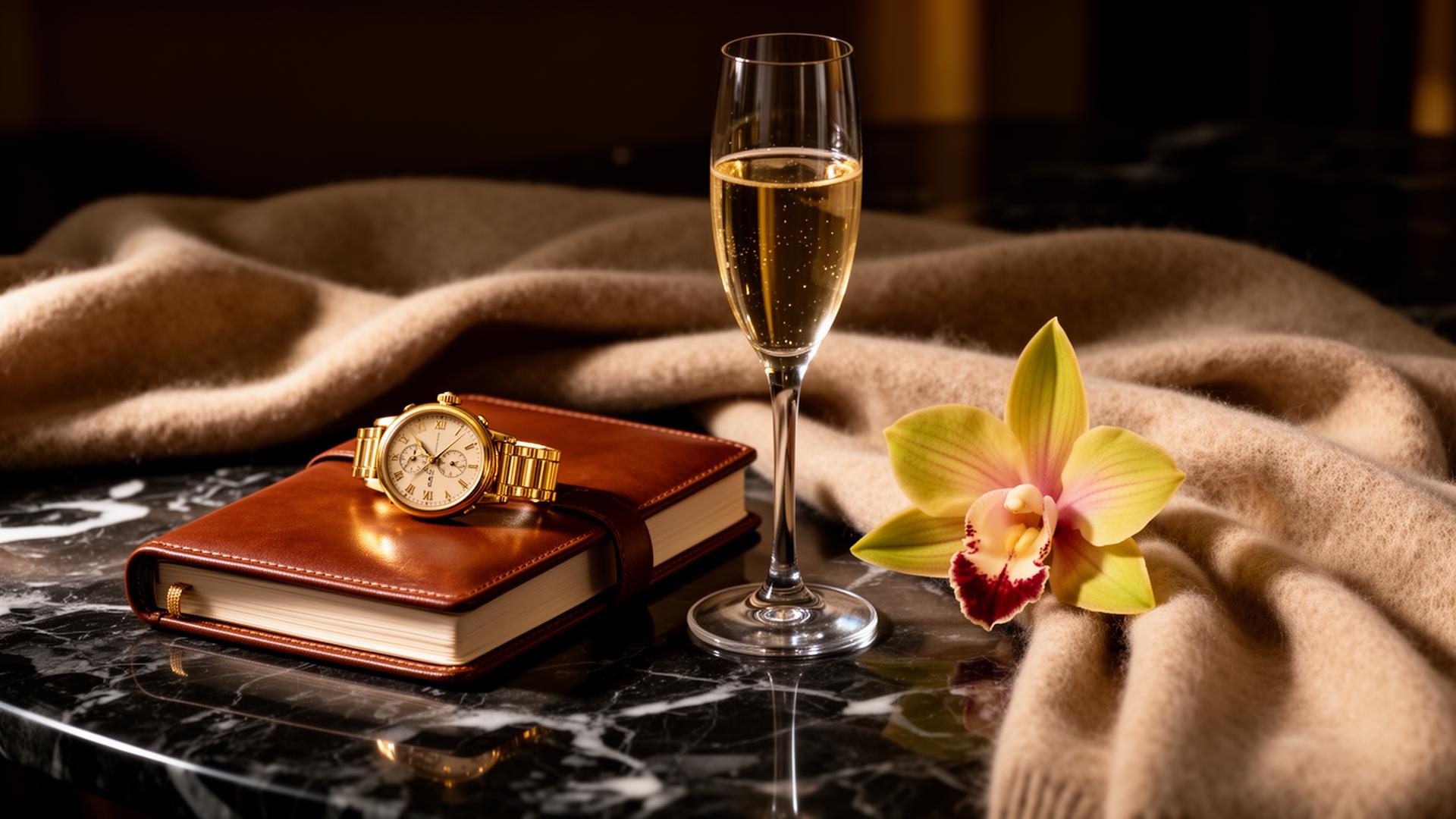 Luxury lifestyle editorial featuring premium accessories and curated design objects